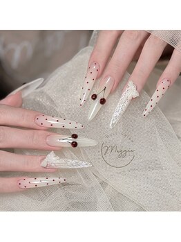 マギー(Maggie)/桜桃xドットネイル