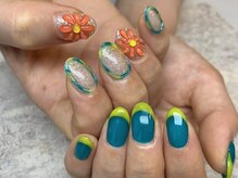 ネイル スタジオ イナンナ(Nail Studio INANNA)/フレンチ×ぷっくりフラワー