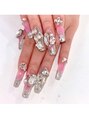 ネイルサロン ハナアオヤマ 梅田店(Nail Salon Hana Aoyama) ゴテゴテロングネイル大好きです!