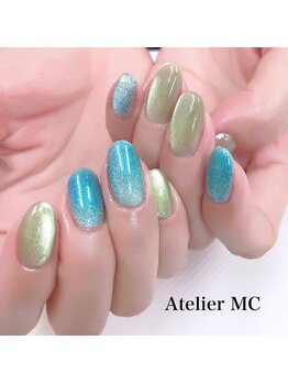 アトリエ エムシー 新富町(Atelier MC)/有料追加カラーマグネットネイル