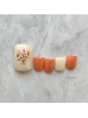 押し花フットネイル　花束ネイル