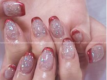 ダイアモンドネイルスタジオ 新宿店(Diamond Nail Studio)/ミラーフレンチ