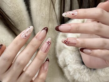 ベストネイル 大宮東口店(Best Nail)/クリスマス持ち込みフレンチ