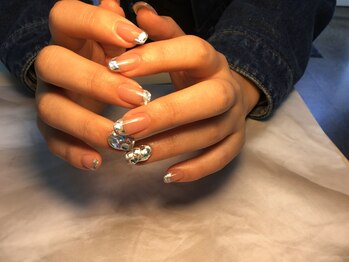 キャットミントファミリー 水沢店(キャットミントfamily)/ガラスフレンチネイル/family