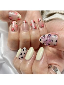 春ネイル×フラワー