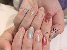 ぷくっとフラワーネイル