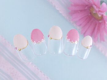 シューズネイルプロデュース/ホログラムフラワーネイル