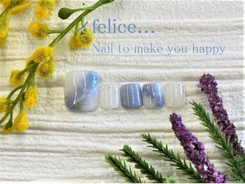 ネイルサロン フェリーチェ(felice)/【定額フットネイル】¥8500
