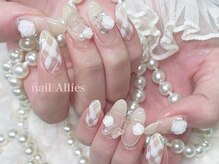 ネイル アリーズ セカンド(nail Allies 2nd)/ホワイトチェックネイル
