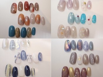 ゴッダスネイル(GODDESS NAIL)の写真/選べる定額サンプルコース☆トレンドから季節アートなど多数ご用意◎ニュアンスネイルがお好きな方に♪