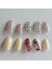 【ハンド】月替わり定額デザイン♪¥8,500 パラジェル×シンプルデザイン