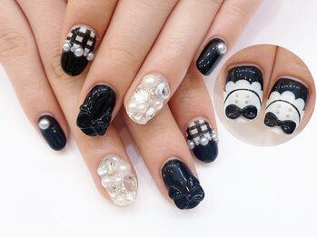 ネイルコレクション ピンク(Nail Collection Pink)/ジェル定額¥9990:3Dリボン