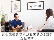 田端整体院/施術は男性ですが来店8割が女性