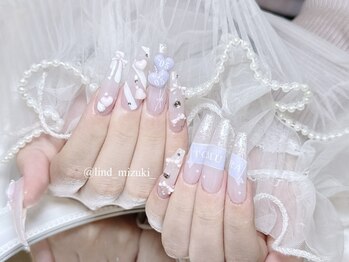 リンドネイル バイ モカ アンド ララ(Lind nail by moca and LaLa)/【mizuki】ガーリー推しネイル