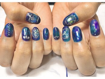 ティーエス ネイル ガーデン(T.S Nail Garden)/青系ニュアンス