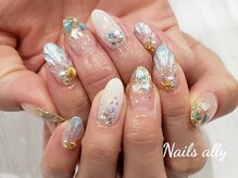 ネイルズアリー 立川店(Nails ally)/マーメイドネイル×人魚の鱗×夏