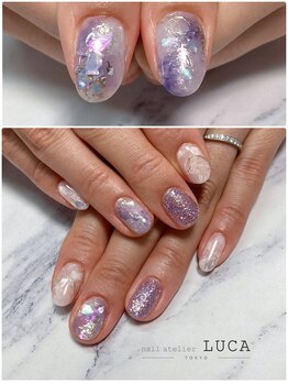 ネイルアトリエルカ(nail atelier LUCA)/M-734 大人上品ニュアンスネイル