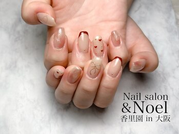 ハート×リボンネイル