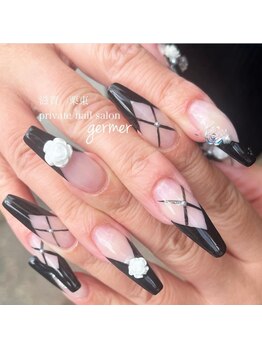 ジェルメ(germer)/ブラックでバレエコア♪スカルプ