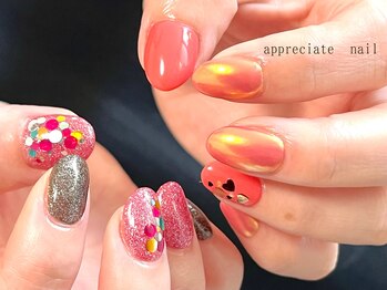 アプリシーエイトネイル(appreciate nail)/【おまかせ】ホロ&ミラー♪