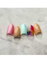 ネイルサロンリュクス (nailsalon Luxe)/華やか逆フレンチ