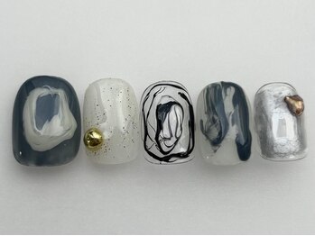 アイネイルズ 池袋店(I-nails)/ブルーマーブル