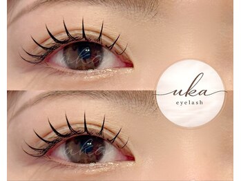 ウカ アイラッシュ(uka eyelash)の写真/LEDマツエクで理想の目元へ!施術直後から洗顔OK◎高持続なのに軽やか♪