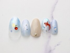 手描き金魚ネイル全員￥8500