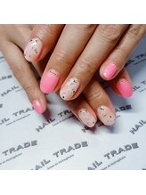 ネイルトレード 西荻窪店(NAIL TRADE)/フラワーホイルネイル