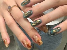 ソワン 恵比寿(Soin)/ちぐはぐ奥行きニュアンスネイル