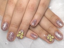 ユニネイル 池袋(Uni Nail)/ギラギラリボンネイル♪