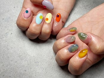 ナナネイル(7.Nail)/インパクト夏ネイル