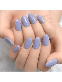 くすみブルー★ちゅるんネイル