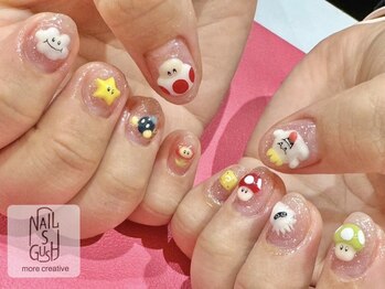 ネイルズガッシュ 武蔵小山店(NAILsGUSH)/3D/キャラクター/カラフル