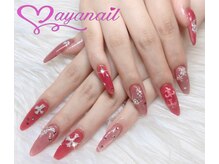 アヤネイル(ayanail)の雰囲気(大人気!ピンクの可愛さからのクロスパーツでアクセント^_^)