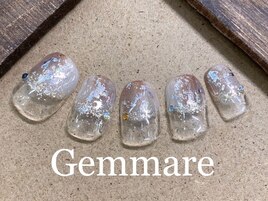 キラキラニュアンスネイル