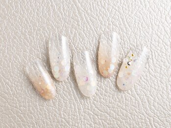 ホワイトキラキラグラデ