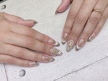 ネイル ビューティーマジック 葛西本店/マグネットミラーフレンチネイル