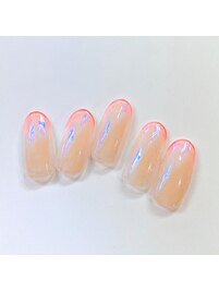 細フレンチネイル