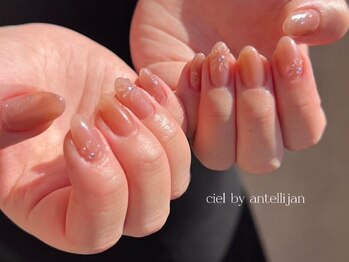 シエル バイ アンテリジャン(Ciel By Antellijan)/ぷっくりクリアお花ネイル