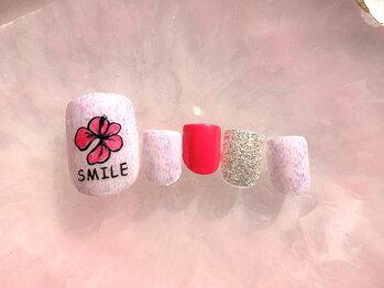 ネイルサロン フローリア(nail salon Florir)/ワンカラー×ハイビスカス