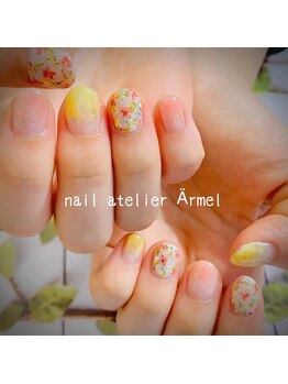 ネイルアトリエ エルメル(nail atelier Armel)/小花柄スプリングカラー