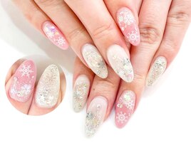 ジェルアート放題★雪の結晶