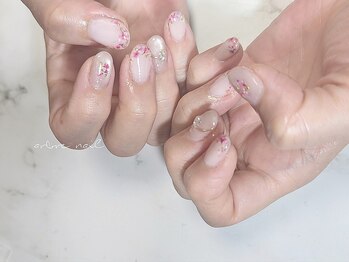 アーブルネイル(arbre nail)/●押し花フレンチdesign