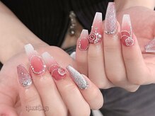 ダークハニー 原宿店(Dark Honey)/クリスマス冬ネイルピンクマグ