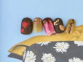 バレンタインネイル