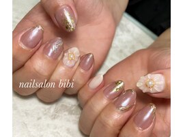 オフィスフラワーネイル