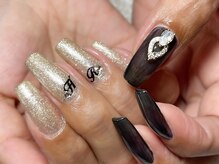 レディグリッター(Lady glitter)/シースルーブラック×ゴールド