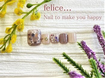 ネイルサロン フェリーチェ(felice)/【定額フットネイル】¥8500