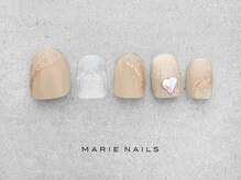 マリー ネイルズ いわきラトブ店(MARIE NAILS)/新規7700円税込 ベージュ 0926d